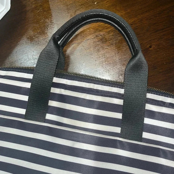 Kate Spade black and and white bag tote laptop bag travel - Picture 9 of 13